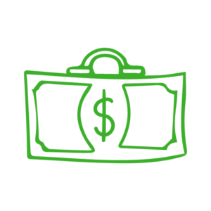 Business Loans - Dollar bill briefcase